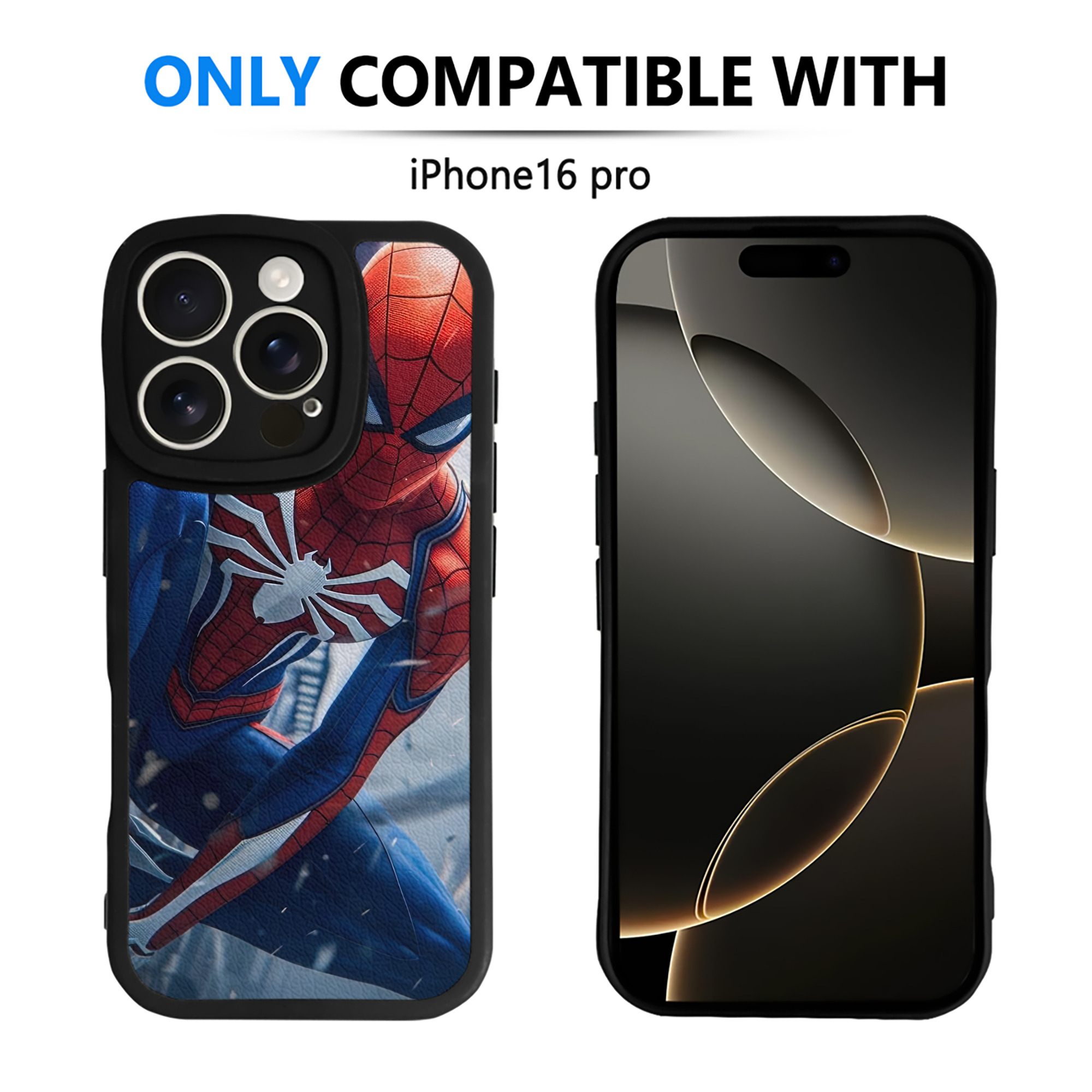 Spider Man スパイダーマン 【iPhone 16シリーズ対応】シリコンスマホケース（レザー調） 材質：シリコン